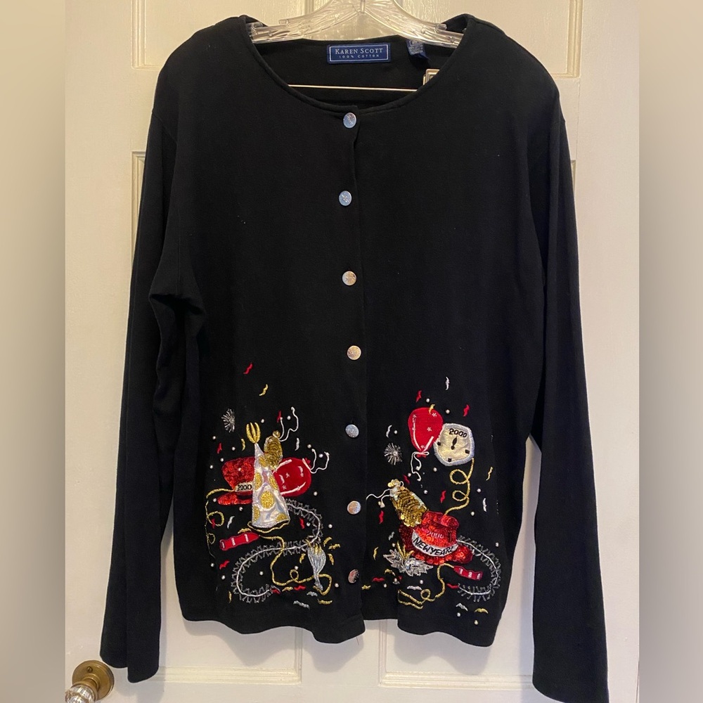 Karen Scott Vintage NYE 2000 cardigan